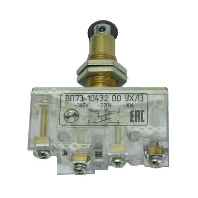 Вимикач ВП73 10432 00 1NO+1NC шток з роликом БЦ