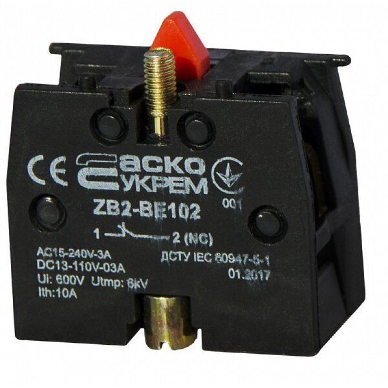 Контакт кнопки поворотной ZB2-BE102 NС A0140010026 АсКо