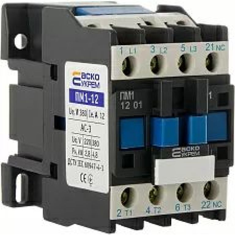 Контактор ПМ1-12-01 12А 1NC 220VAC АсКо