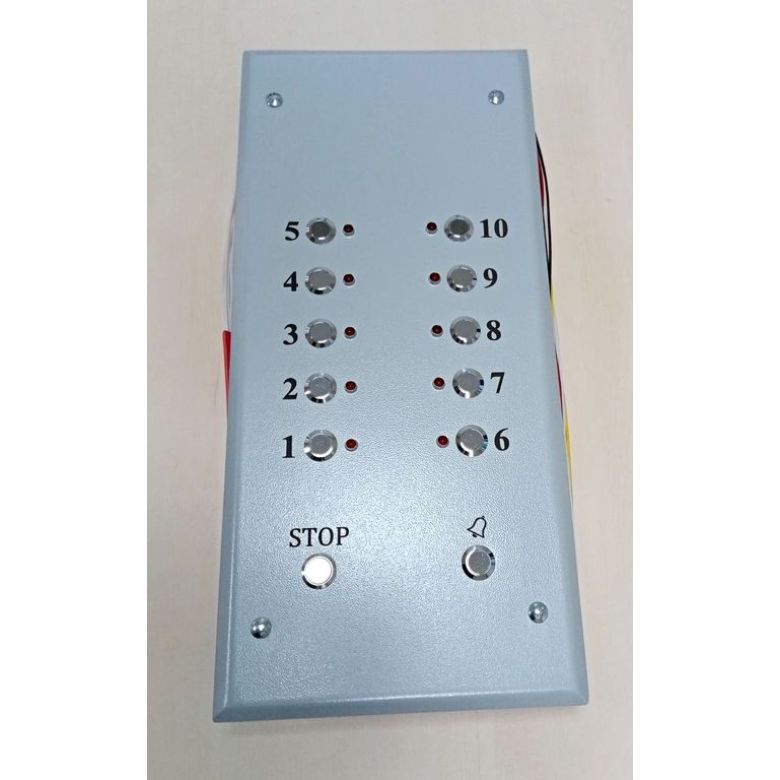 Пост наказів ПУ 1110д-1 24/110V 10зуп. 2ряд. круглий світлодіод сталь, фарб. порошк. DIN