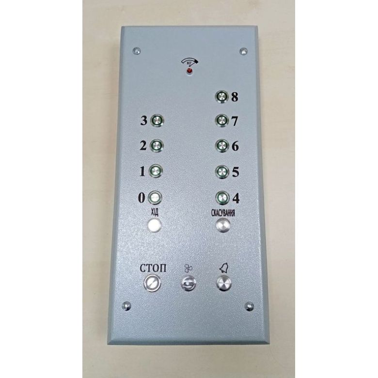 Пост приказов ПУ 3109д 24/110V 9ост. 2ряд. кругл. 19мм, ккольцо зелен., сталь, порошк. (РЕЛ) DIN