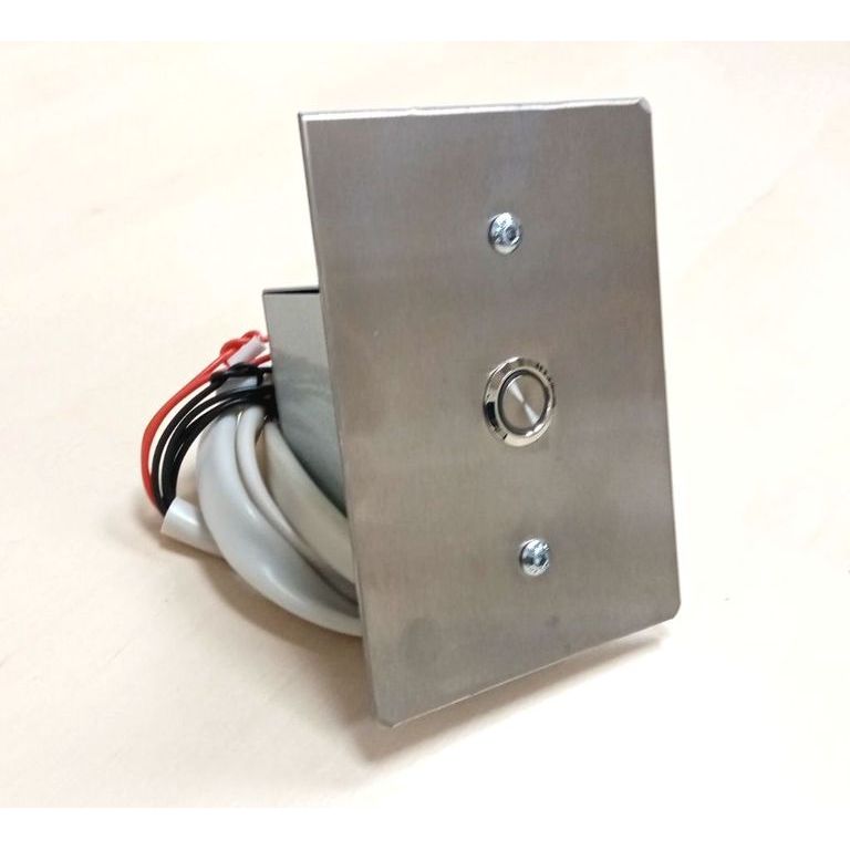 Пост вызова ПЛ 11 24/24V круглый 19мм, кольцо красный, нержав. сталь (МЛЗ) TZR
