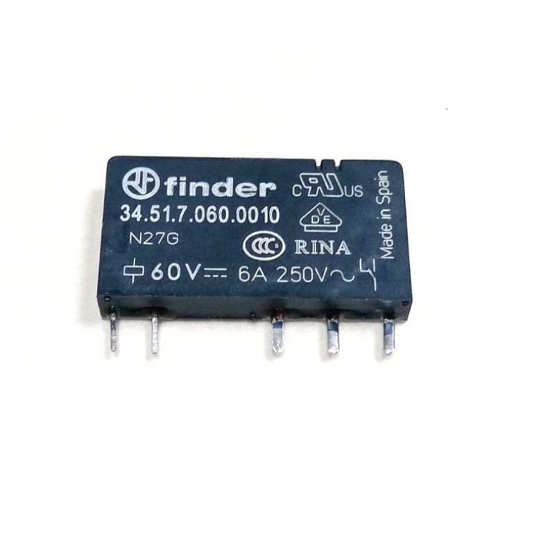 Реле 34.51.7.060.0010 6A 1CO 60VDC FINDER