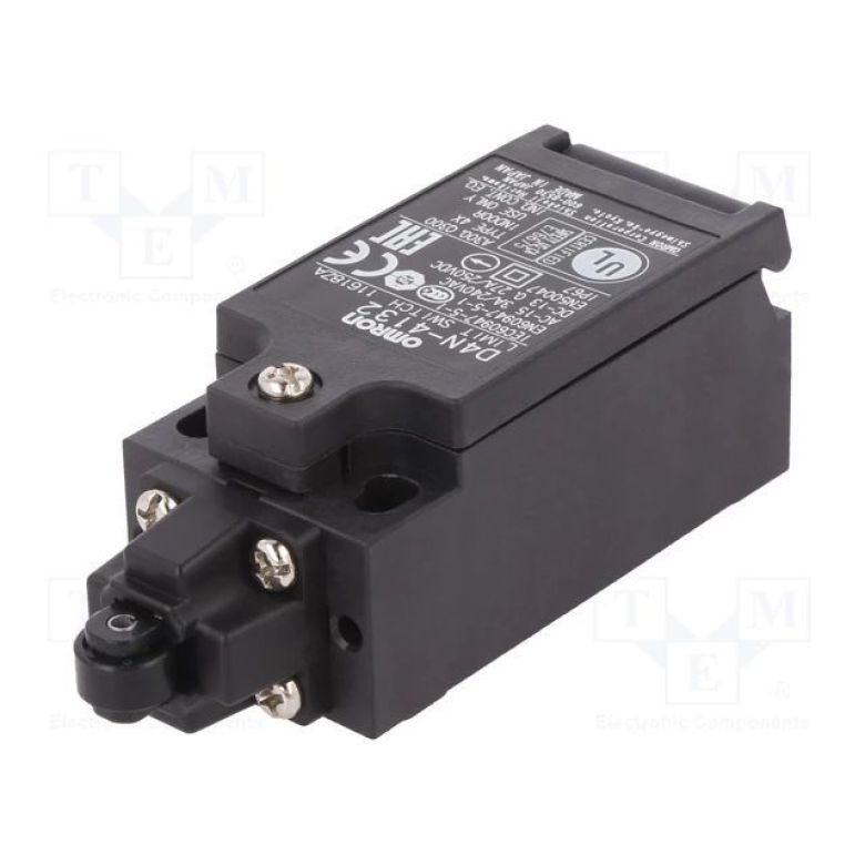 Вимикач кінцевий ролик пластик. Ø9,5мм миттєвої дії D4N-4132 Omron